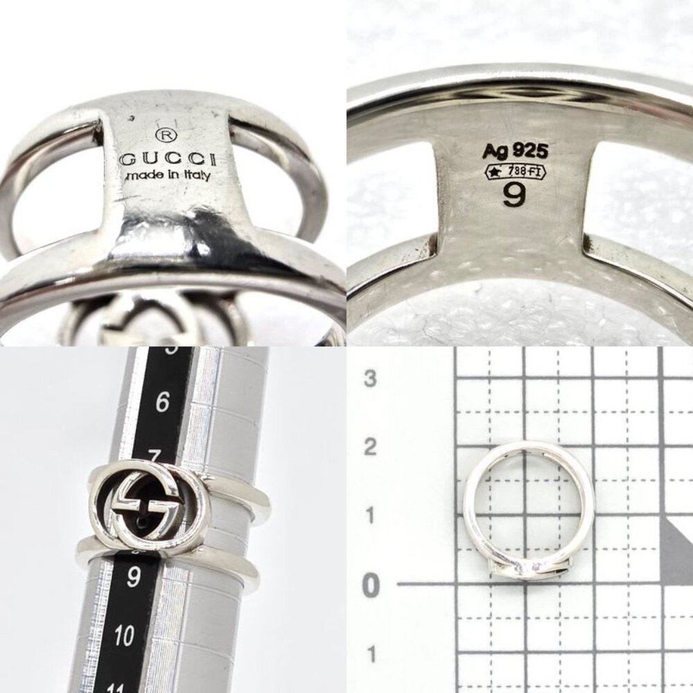 Gucci Interlocking G Ring Star Ring Silver Sv 925… - image 6